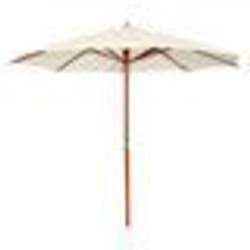 vidaXL Parasol 300x258 cm Blanc sable