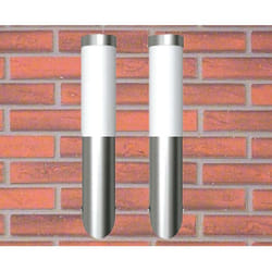 vidaXL Applique murale d'extérieur 2 pcs Acier inoxydable