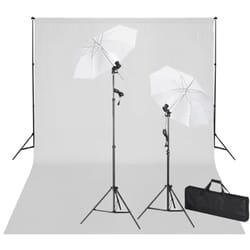 Vidaxl - Kit de studio avec toile de fond blanche 600x300 cm et lumières