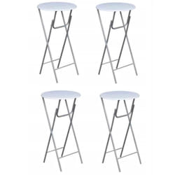 Vidaxl - Table de bar 4 pcs avec dessus de table en mdf Blanc