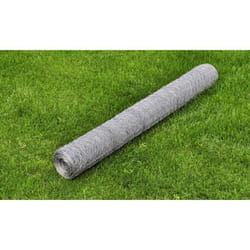 vidaXL Clôture en treillis Acier galvanisé Hexagonal 1x25 m Argenté - TU