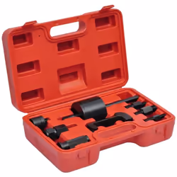 Ce coffret de 8 pièces est spécialement conçu pour enlever les injecteurs grippés, récalcitrants, sur les véhicules Mercedes ...