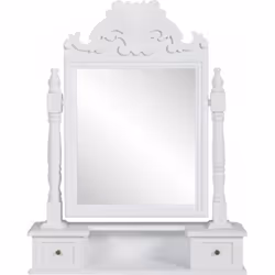 vidaXL Coiffeuse avec miroir pivotant rectangulaire MDF