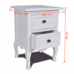VidaXL 60637 Table de nuit et table de chevet Blanc - Vue supplémentaire 6