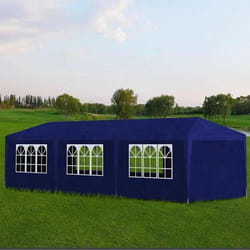 vidaXL Tente de réception 3 x 9 m Bleu - TU