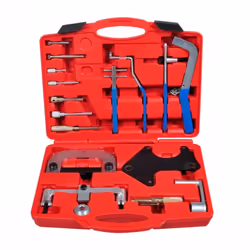 Cet ensemble complet d'outils de calage de plus de vingt outils permet d'effectuer le calage correct du moteur lors du rempla ...