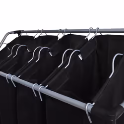 VidaXL 240367 panier à linge Rectangulaire Tissu non tissé Noir