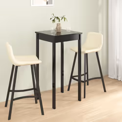 Cette table de bar convient aux petits appartements ou aux endroits où l'espace est un peu limité. Son design contemporain fa ...