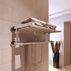 VidaXL 140334 porte-serviettes et anneau porte-serviettes Support de serviette Mural Acier inoxydable