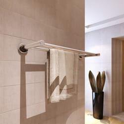 Vidaxl - Porte serviettes double - Barre Fixe 2 tubes