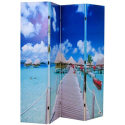 Cloison de séparation pliable 160 x 170 cm Plage Vidaxl