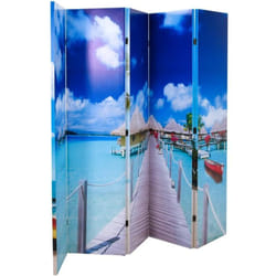 Cloison de séparation pliable 200 x 170 cm Plage vidaXL