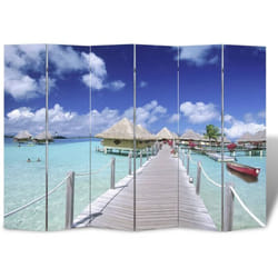 Vidaxl - Cloison de séparation pliable 217x170 cm Plage