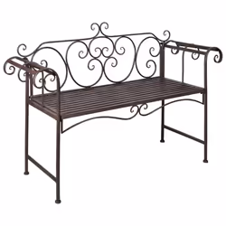 Ce banc de jardin en métal de haute qualité, un meuble de jardin élégant, apportera certainement charme à votre jardin. Le ba ...