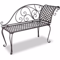 Cette chaise longue marronne de jardin, faite de fer de qualité, est un meuble élégant pour votre jardin. Grâce à son design  ...