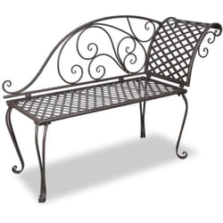 Vidaxl - Chaise longue de jardin 128 cm Acier Antique Marron