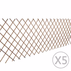 vidaXL Clôture en treillis de saule 5 pcs 180x90 cm - TU