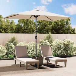 vidaXL Parasol 200 x 300 cm Blanc sable Rectangulaire - TU