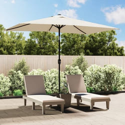 vidaXL Parasol 200 x 300 cm Blanc sable Rectangulaire - TU