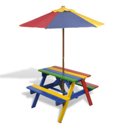 VidaXL 40773 table de jardin Bleu, Rouge, Jaune, Vert