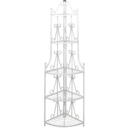 Vidaxl - tagère d'angle pour plantes en blanc
