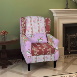 Ce fauteuil avec design de patchwork de haute qualité est un meuble élégant grâce à son design floral exclusif. Le dossier du ...