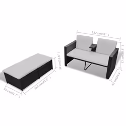 VidaXL 40737 ensemble de meubles de jardin - Vue supplémentaire 7