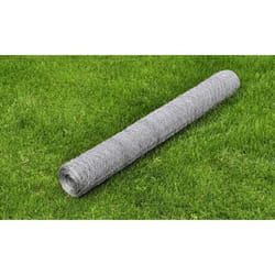vidaXL Grillage pour volière Acier galvanisé 25 x 1 m Argenté - TU