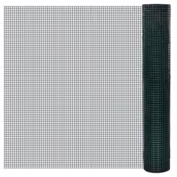 vidaXL Grillage Acier galvanisé et revêtement en PVC 25 x 1 m Vert - TU