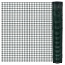 vidaXL Grillage Acier galvanisé et revêtement en PVC 25 x 1 m Vert - TU