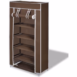 Cette armoire à chaussures en tube a une couverture en textile non-tissé. Vous pouvez y mettre environ 10 paires de chaussure ...