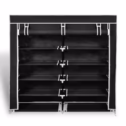 VidaXL 240493 Organisateur pour chaussures Fermé Noir