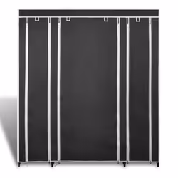 VidaXL 240495 placard et armoire de chambre à coucher 12 étagères 3 portes(s) Noir