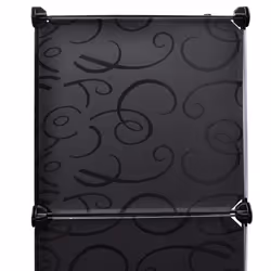 VidaXL 240497 placard et armoire de chambre à coucher 9 étagères Noir, Blanc - Vue supplémentaire 4