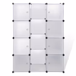 VidaXL 240498 placard et armoire de chambre à coucher 9 étagères Blanc