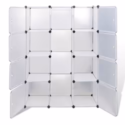 VidaXL 240498 placard et armoire de chambre à coucher 9 étagères Blanc