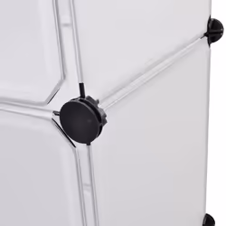 VidaXL 240498 placard et armoire de chambre à coucher 9 étagères Blanc - Vue supplémentaire 4