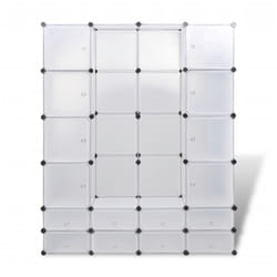 VidaXL 240502 placard et armoire de chambre à coucher 16 étagères Blanc