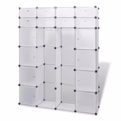 VidaXL 240502 placard et armoire de chambre à coucher 16 étagères Blanc