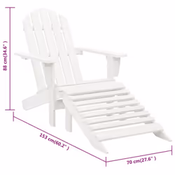 VidaXL 40859 chaise d'extérieur Terrace Siège rembourré Bois de pin Blanc - Vue supplémentaire 8