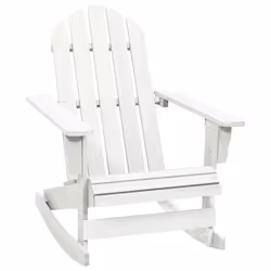 vidaXL Chaise à bascule de jardin Bois Blanc - TU