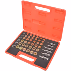 Ce kit complet de réparation de filetage pour bouchon de vidange d'huile, composé de six tarauds, de bouchons de vidange d'hu ...