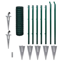 vidaXL Clôture euro Acier 10x1,0 m Vert - TU