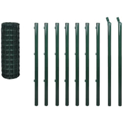 vidaXL Clôture euro acier 10x1,0 m vert - TU