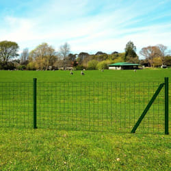vidaXL Clôture euro Acier 25x0,8 m Vert - TU