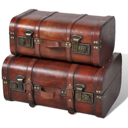 Vidaxl - Coffre de rangement vintage Bois Marron 2 pcs