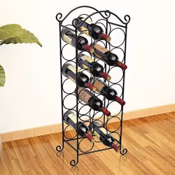 VidaXL 50206 porte-bouteilles Cave à vin 21 bouteille(s) Métal Noir