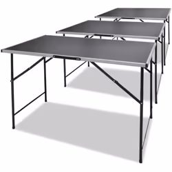 Cet ensemble de table de collage est livré avec 3 tables pliables. Il est idéal pour un large éventail d'utilisations, telles ...