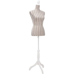 Vidaxl - Buste de couture de femme en lin à rayures