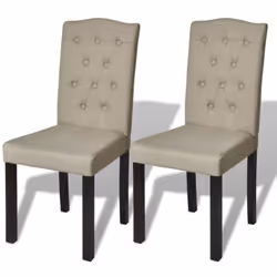 Cet ensemble de 2 chaises chics au « chesterfield look » présente un design classique et une élégance discrète. Le revêtement ...
